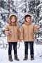 Children's Unisex Mink Regular Fit Diamond Detailed Hooded Coat - 2