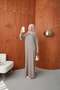 Embossed Knitted Textured 140 cm Length Knitwear Dress with Hijab - 5