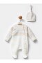 2-Piece Printed Jumpsuit with Hat - Ecru - 2