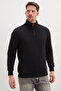 Half-Zip Stand Collar Quilted Sweatshirt - 4