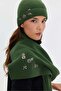 Women's Stoned Embroidered Wool Beret K.Yosun