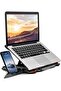 Adjustable Laptop Stand for Desk with Phone Holder & 360° Rotating Base, Foldable Portable Laptop Ri