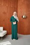 Embossed Knitted Textured 140 cm Maxi Knitwear Dress Hijab - 2