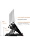 Adjustable Laptop Stand for Desk with Phone Holder & 360° Rotating Base, Foldable Portable Laptop Ri - 4