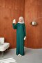 Embossed Knitted Textured 140 cm Maxi Knitwear Dress Hijab - 3