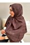 Brown Patterned Jacquard Shawl - 2