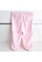 Pink Single Bottom Baby Combed Cotton Pants with Booties - 4
