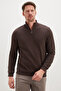 Ribbed Stand Collar Half Zipper Sweatshirt - 4