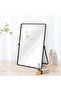Elegant Desktop Makeup Mirror, Black Stainless Steel Frame, HD Rectangular Vanity Table Mirror with - 6
