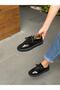 Black Suede Crocodile Lace-Up Women's Casual Sportswear - 3