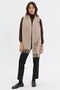 Women's Corner Patterned Colorful Floral Embroidered Tasseled Wool Shawl Light Beige - 4