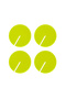 Set of 4 Green Round Plexiglass Coasters (10X10 cm) - 6