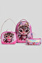 Vb Wild Elementary School Girl's School Bag with Lunch Box and Pencil Holder Backpack Pink - 2