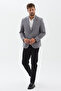 Wilson Men's Dark Gray Cotton Blend Cool Summer Fabric Slim Fit Half Lined Sports Blazer Jacket - 4