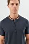 Cotton Buttoned Collar T-Shirt - 4