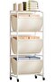 120 Liters Vertical Rolling Laundry Hamper,3 Section Laundry Sorter