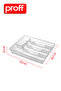 Drawer Cutlery Set Transparent Fork Spoon Knife Organizer 33.5X26.2 cm - 2