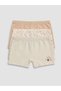 Lcw Kids Ecru Printed Girls' Boxer 3-Pack - 2
