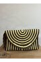 Hand Detailed Envelope Portfolio Clutch Bag - 6