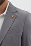 Wilson Men's Dark Gray Cotton Blend Cool Summer Fabric Slim Fit Half Lined Sports Blazer Jacket - 2