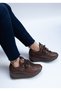 5504 Eren Shoes&Bag Genuine Leather Lace-Up Comfort Sole Daily Casual Shoes Real Leather Brown