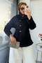 Premium Side Button Denim Jacket - Dark Blue - 8