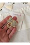 Gold Teddy Bear Zircon Stone Metal Small Latch Buckle 4cm - Gift Teddy Bear Latch Hair Clip - 5
