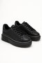 Lunera Women's Black Platform Sneaker – Metallic Detailed Lace-Up Casual Sports Shoes - 6