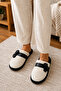 Fiora Black Ribbon Accessories Closed Toe Non-Slip Sole Winter Warm Comfortable Women's Home Bundle Dowry Slippers - 2