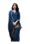 Blue Silk Salwar Kameez & Dupatta - HRT5337 | Blue-Size:M-38-Inches