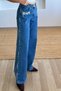 Embroidered Jeans with Beads and Stone Accents on the Sides - 3