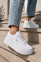 Women'S, Suede Texture, 5 cm Thick Sole, Lace-Up, Casual Sneaker Shoes - 6