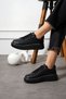 Lunera Women's Black Platform Sneaker – Metallic Detailed Lace-Up Casual Sports Shoes - 4