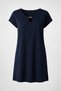 Women's Navy Blue Viscose Fabric Detailed Comfortable Cut Home Dress / Nightgown - 3