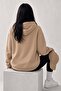 Sw Unisex Oversize "New York Crew" Printed Hooded Kangaroo Pocket Sweatshirt - 3