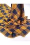 Mustard Navy Blue Plaid Jacquard Knitted Fabric Cardigan & Sweater Fabric 145X200Cm