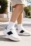 Children's White Sports Shoes Velcro Casual Sneaker School Shoes