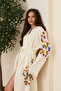 Curve Bamboo Muslin Kimono Robe, Autumn Leaves Pattern Print Bathrobe, Turkish Spa Robe, Beach Cover-Up, Hidden Pocket Bathrobe S Den 5XL All Sizes