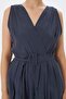 V-Neck Belted Modal Fabric Jumpsuit - 4