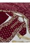 Maroon Faux Georgette Salwar Kameez Dupatta - HRT5926 | Maroon-Size:M-38-Inches - 4