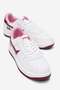 Heart Patterned Studded Leather Women's Sneakers White Pink Burgundy