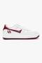 Heart Patterned Studded Leather Women's Sneakers White Pink Burgundy - 2