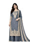 Gray Silk Embroidered Kurta Palazzo Set - HRT9459 | Gray-Size:M-38-Inches