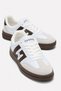 Double-Faced H-Li Skin Women's Sports Shoes White Brown