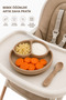 3 Piece Bpa Baby Feeding Set Vacuum Food Plate Cup Spoon - 4