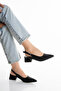 Women's Sparkling Short Thick Heeled Evening Dress Stiletto and Bag Set - 7