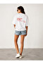 Women's Oversize White I Can Sleep All Day Back Printed T-Shirt - 4