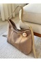 Adjustable Perforated Strap Shoulder and Crossbody Women's Bag with Front Pocket En42 Size28 - 3