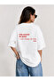 Women's Oversize White I Can Sleep All Day Back Printed T-Shirt