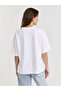Women's Oversize White Overthinking Is My Cardio Printed T-Shirt - 2